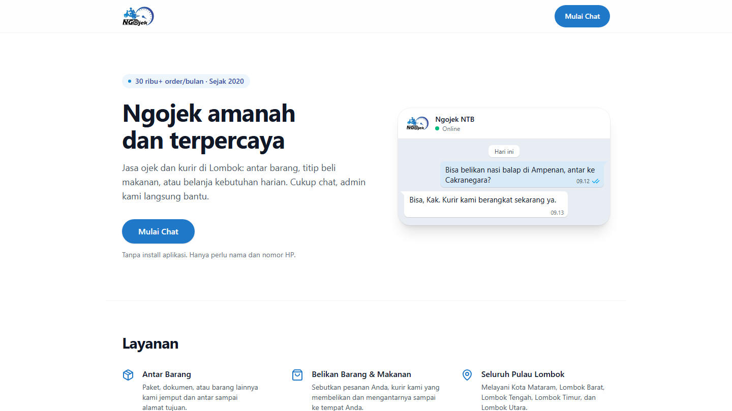 Ngojek NTB screenshot